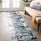 World Rug Gallery Modern Abstract Reflections Runner Rug 2'x7' Blue 935BLUE2X7 - alternate 1